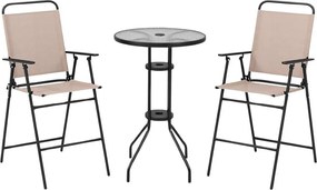 3-dielna vonkajšia barová súprava