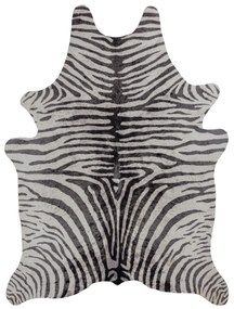 Flair Rugs koberce Kusový koberec Faux Animal Zebra Print Black / White - 155x195 cm