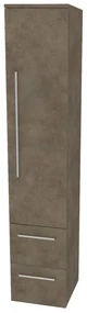 Mereo, Mereo Bino, kúpeľňová skrinka vysoká 163 cm, pravá, Multidecor, Betón Chicago tmavosivý, MER-CN698BCS2