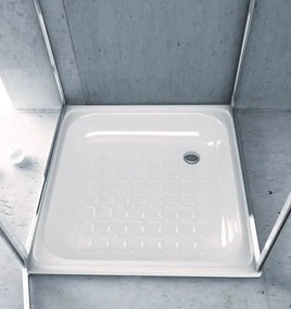 Aqualine, Smaltovaná sprchovacia vanička, štvorec 70x70x12cm, biela, PD70X70