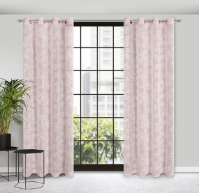 ZÁVES NA KRÚŽKOCH AMBER 140X250 CM RUŽOVÁ