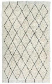 Krémový prateľný ručne tkaný vlnený koberec 200x300 cm Berber Soul – Lorena Canals