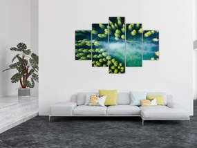 Obraz - Hmlou zahalený les (150x105 cm)