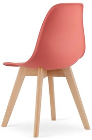 Set štyroch jedálenských stoličiek KITO tehlové / hnedé nohy (4 ks)