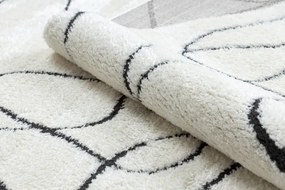 Dywany Łuszczów, Kusový koberec Mode 8522 abstract cream/black, 240x330, biela, chodba / predsieň