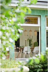 Závesné svietidlo v prírodnej farbe s textilným tienidlom Dania – Light &amp; Living