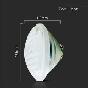 LED Bazénová žiarovka LED/18W/12V IP68 6500K