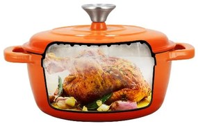 Silvercrest®  Liatinový hrniec, 2,8 l (oranžová)  (100393108)