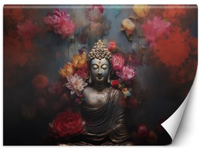 Gario Fototapeta Budha obklopený kvetmi Materiál: Vliesová, Rozmery: 200 x 140 cm