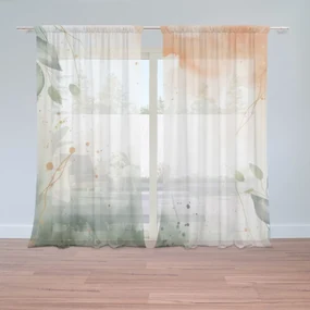Sablio Záclony Lesná hmla: 2ks 150x250cm
