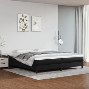 Boxspring posteľ s matracom čierna 200x200 cm umelá koža 3144279