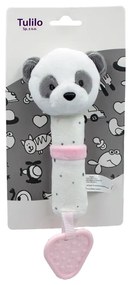 Hračka do rúčky Ružová panda, 16 cm