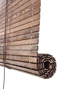 Drevená roleta na pergole - hnedá Šírka rolety: 90 cm, Rozvin rolety: 150 cm