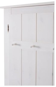 Biela šatníková skriňa z borovicového dreva so zrkadlom 120x170 cm Bertram – Støraa