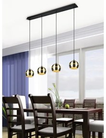 Trio - Luster na lanku FLETCHER 4xE14/40W/230V mosadz