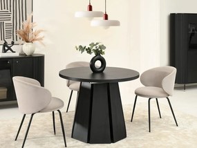 Rozkladací jedálenský stôl ORHAN čierny 100 - 180 cm