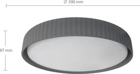 Brilagi - LED stmievateľné stropné svietidlo LUCIA LED/60W/230V priemer 59 cm sivé, s diaľkovým ovládaním