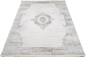 Béžový obdĺžnikový koberec SAHARA K891D – teplý interiér Rozmer: 140x200 cm