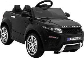 Ramiz Elektrické autíčko Rapid Racer pre deti, čierne SUV + diaľkové ovládanie