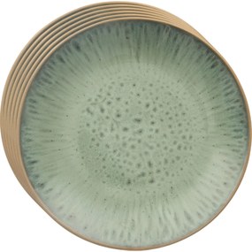 Orion Sada keramických dezertných tanierov Glaze zelená 20,5 cm, 6 ks