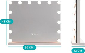 Stolný kozmetický zrkadlo s LED osvetlením