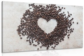 Obraz srdce z kávových zŕn - 60x40