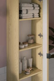 Kúpeľňová zostava Ovalia Pure so zápustným umývadlom a skrinkami 120 cm dub cremona