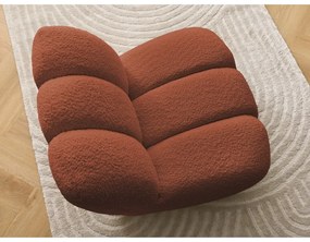 Kreslo z textílie buklé v tehlovej farbe Janissaire – Bobochic Paris