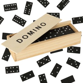 KIK Drevené domino rodinná hra + krabica