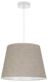 Závesné svietidlo Len, 1x béžové textilné tienidlo, (fi 38 cm), w