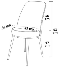 Set 2 ks. jedálenských stoličiek Pufenda (cappuccino + chrómová). Akcia -18%. Vlastná spoľahlivá doprava až k Vám domov. 1127571