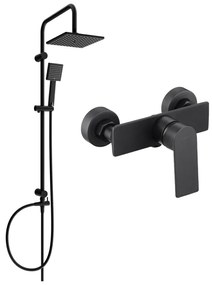 Mexen Tordsprchový set s dažďovou sprchou a sprchovou batériou Alexa, čierna, 71240200-70