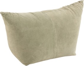 Béžovo-zelený kožený puf / sedák Pouf cross low - 80 * 45 * 54cm