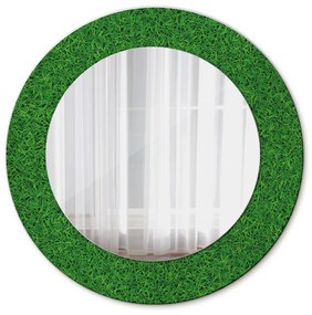 zelená tráva Okrúhle dekoračné zrkadlo