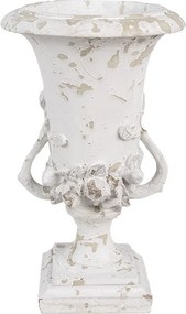 Béžový antik kvetináč/ váza Brocante - Ø 19*28 cm