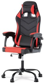 BONTEC Herné kreslo, hojdací mechanizmus, šedá ekokoža, KA-L626 GREY Farba: Červená