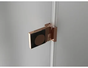 Mexen Lunar-B Duo výklopný sprchový kút 100 x 85 cm, číre sklo, ružové zlato, 832-100L-085P-60-00