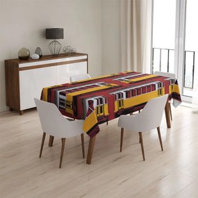 Sablio Obrus Lisabonské historické električky Červený Pattern - 130x130 cm