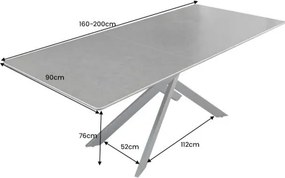 Rozkladací jedálenský stôl Alpine 43845 160/200x90cm Ceramik antracite - Komfort-nábytok