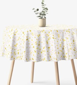 Goldea okrúhly obrus valencia - kvety narcisov Ø 160 cm