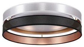 Duolla-LED Stropné svietidlo ROLLER DUO SH. LED/24W/230V pr. 45 cm strieborná/čierna