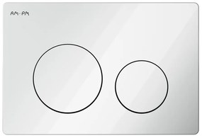 Toaletný set s inštaláciou AM.PM IIS90101.NA1700 bezokrajové, so sedadlom microlift, biela mechanické tlačidlo na splachovanie