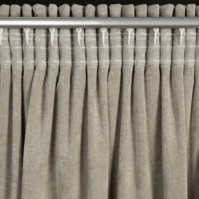 Dekorstudio Záves NILO so šenilovou štruktúrou s riasiacou páskou 140x270 cm – tmavobéžový