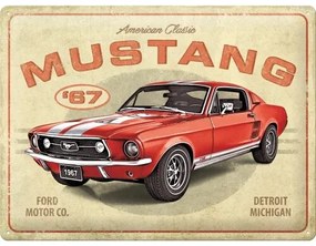 Plechová ceduľa Ford Mustang - GT 1967 Red, (40 x 30 cm)