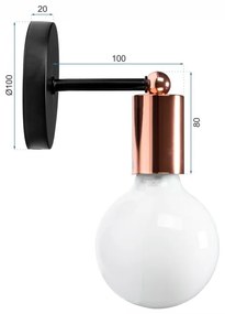 Nástenné svietidlo Bulb rose gold 392205