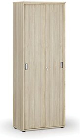 Kancelárska skriňa so zasúvacími dverami PRIMO WOOD, 800 x 420 x 2128 mm, dub prírodný