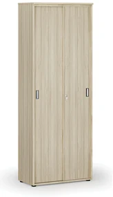 Kancelárska skriňa so zasúvacími dverami PRIMO WOOD, 800 x 420 x 2128 mm, dub prírodný