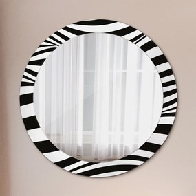 Okrúhle ozdobné zrkadlo Abstraktná vlna fi 80 cm