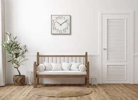 Dekorstudio Moderné drevené hodiny EKO Digits biele - 50cm