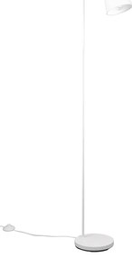 Biela stojacia lampa s textilným tienidlom (výška 148 cm) Buddy – Trio